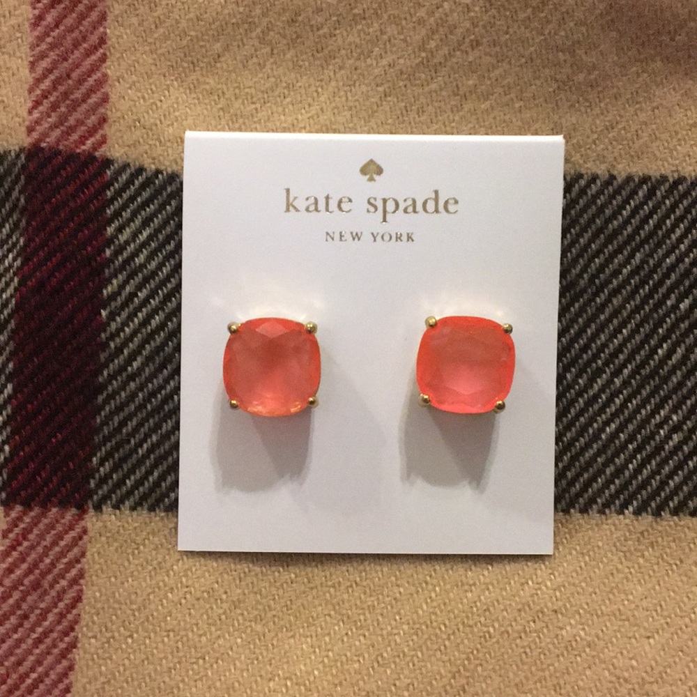 🖤 Kate Spade EARRINGS large pink studs - Picture 2 of 4